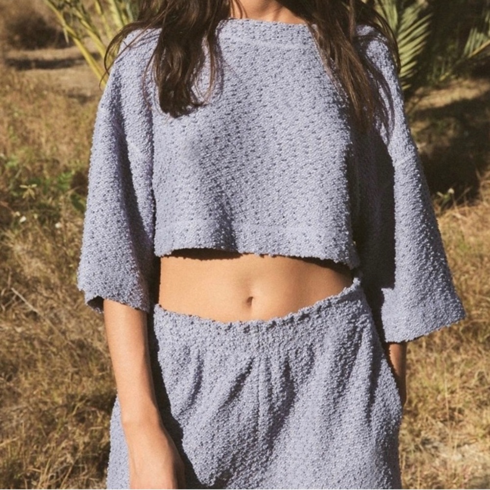 Urban Outfitters Purple Cropped Knit Sweater